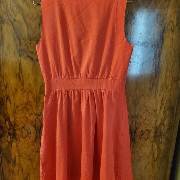 Vince Camuto Fit & Flare Coral Dress with Pockets - Picture 7 of 8